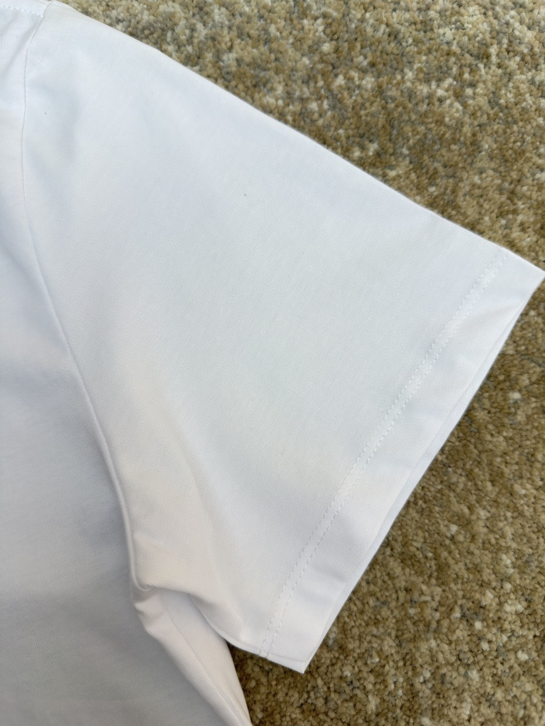Loewe 罗意威 麻绳刺绣圆领短袖 T恤 白色 藏蓝色 A0