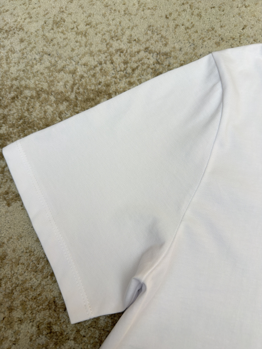 Loewe 罗意威 麻绳刺绣圆领短袖 T恤 白色 藏蓝色 A0