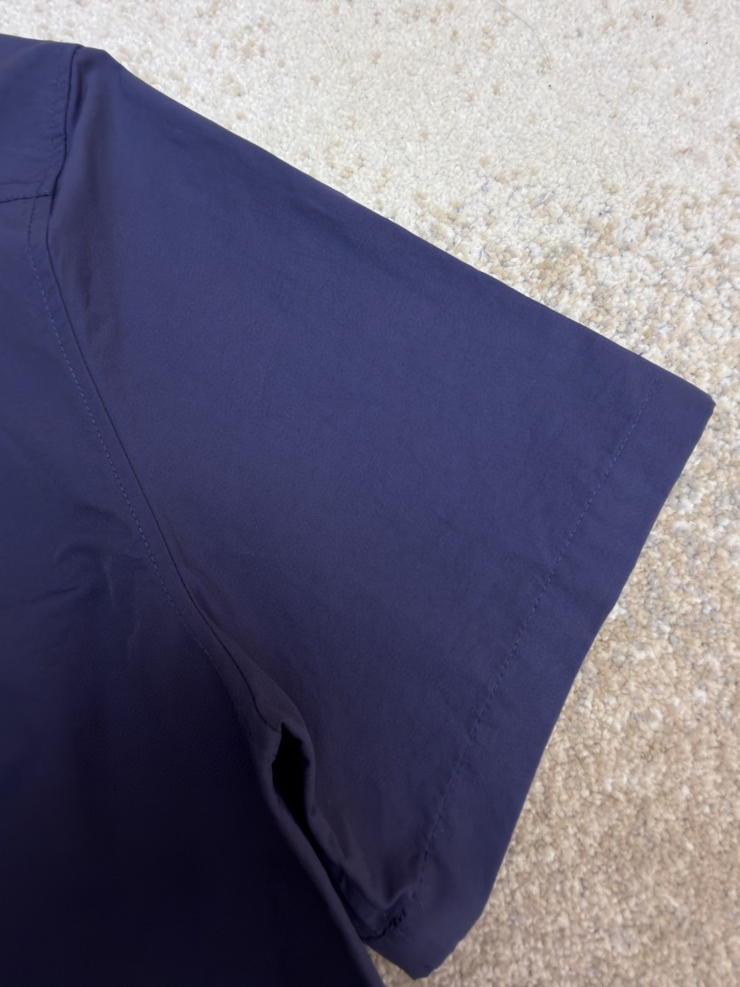 Loewe 罗意威 贴袋绣花短袖衬衫 外套 夏季 藏蓝色 B0 H616Y05X93-5110