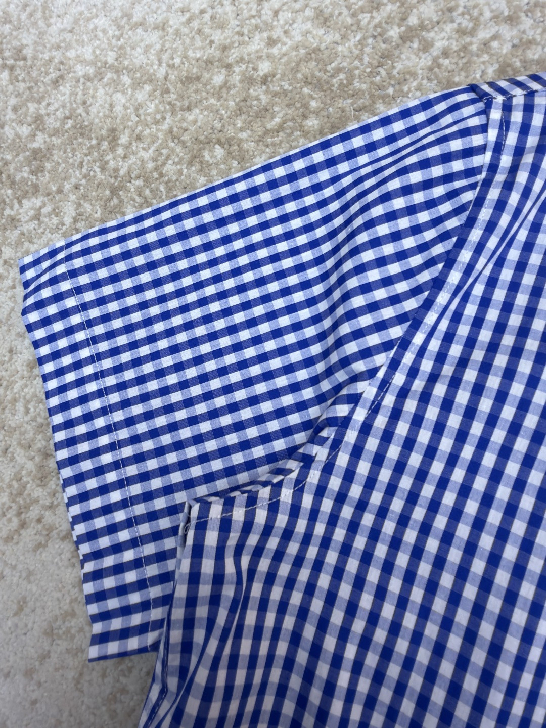 Loewe 罗意威 刺绣格纹短袖衬衫 外套 夏季 蓝色 B0 H616Y05XA3-5102