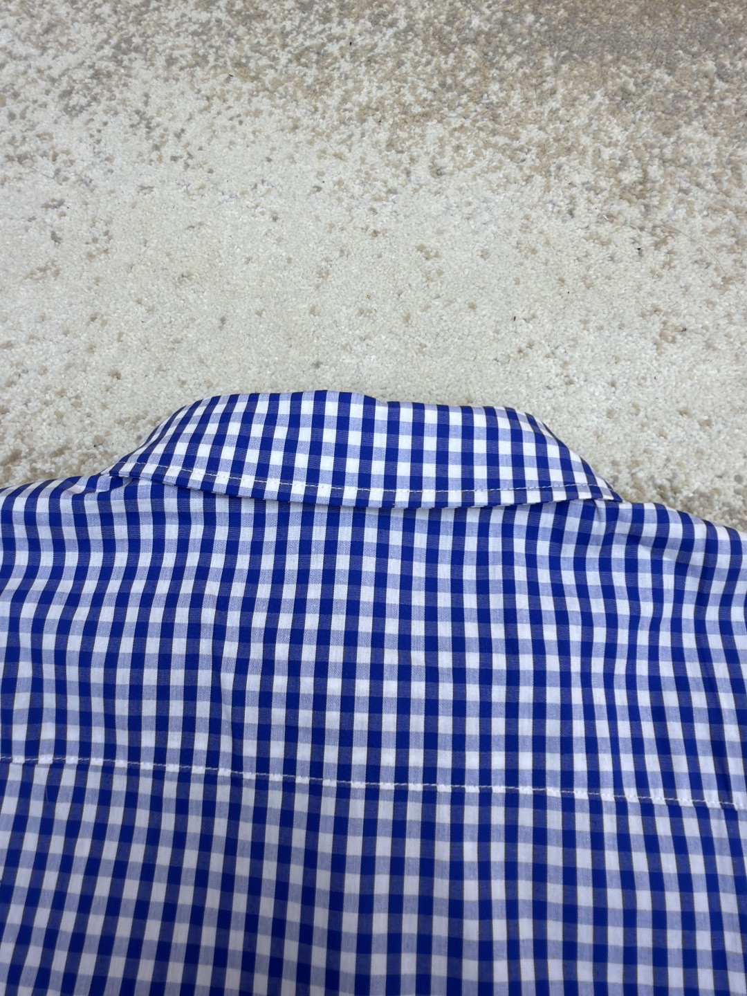 Loewe 罗意威 刺绣格纹短袖衬衫 外套 夏季 蓝色 B0 H616Y05XA3-5102