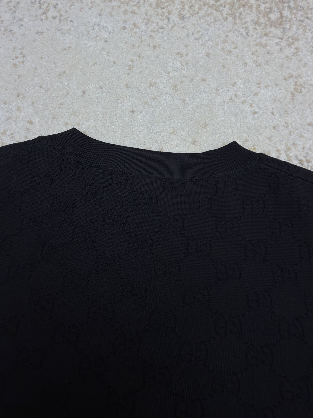 GUCCI 古驰 GG经典针织毛衣 针织衫 夏季 短袖 黑色 B0 