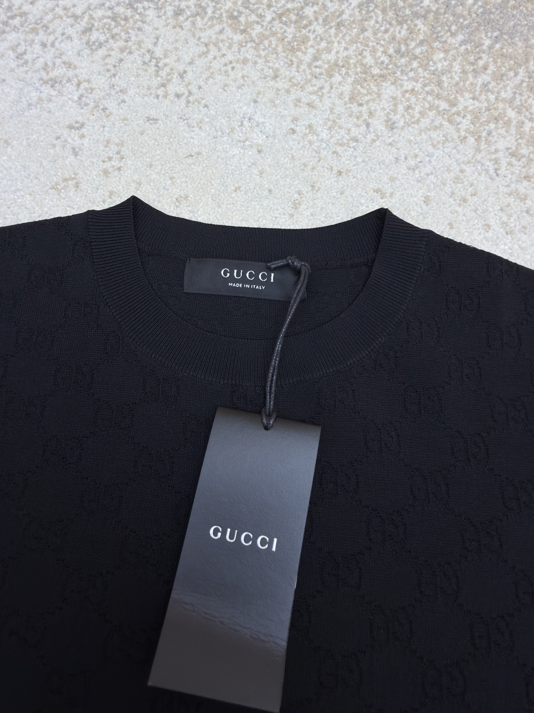 GUCCI 古驰 GG经典针织毛衣 针织衫 夏季 短袖 黑色 B0 