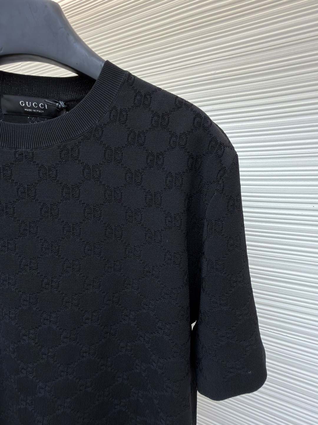 GUCCI 古驰 GG经典针织毛衣 针织衫 夏季 短袖 黑色 B0 