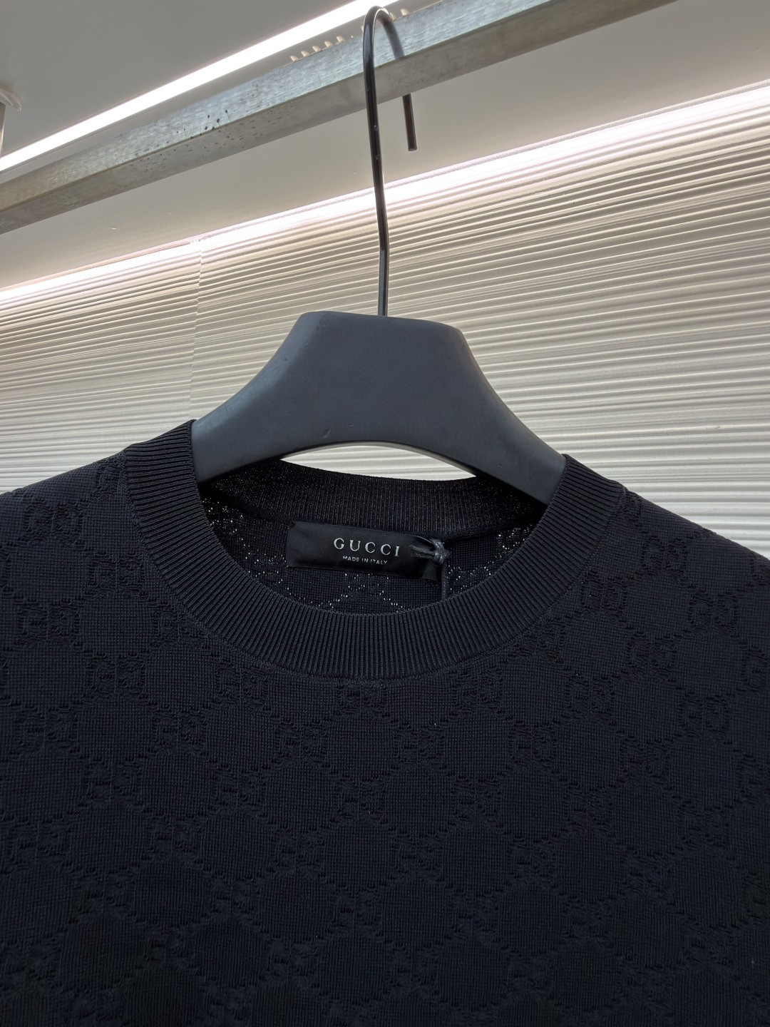 GUCCI 古驰 GG经典针织毛衣 针织衫 夏季 短袖 黑色 B0 