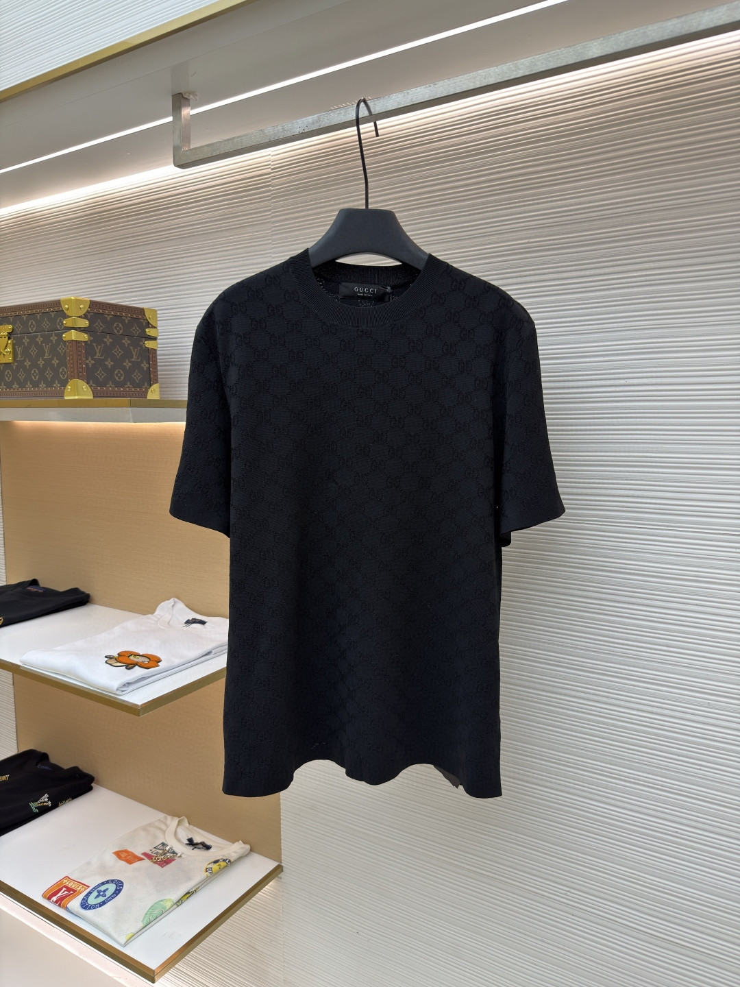 GUCCI 古驰 GG经典针织毛衣 针织衫 夏季 短袖 黑色 B0 