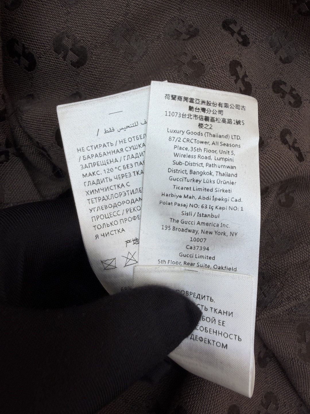 GUCCI 古驰 提花满印短袖衬衫 外套 夏季 棕色 黑色 B0
