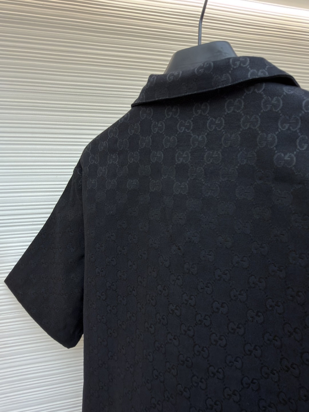 GUCCI 古驰 提花满印短袖衬衫 外套 夏季 棕色 黑色 B0