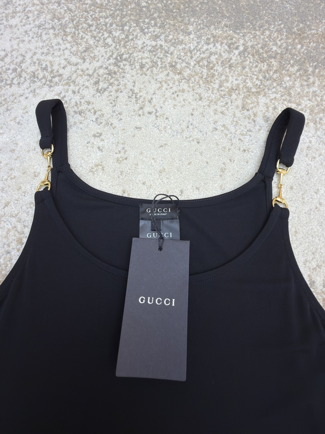 GUCCI 古驰 马衔扣肩带背心 吊带 夏季 白色 黑色 A0 872686-XUAPP-1000