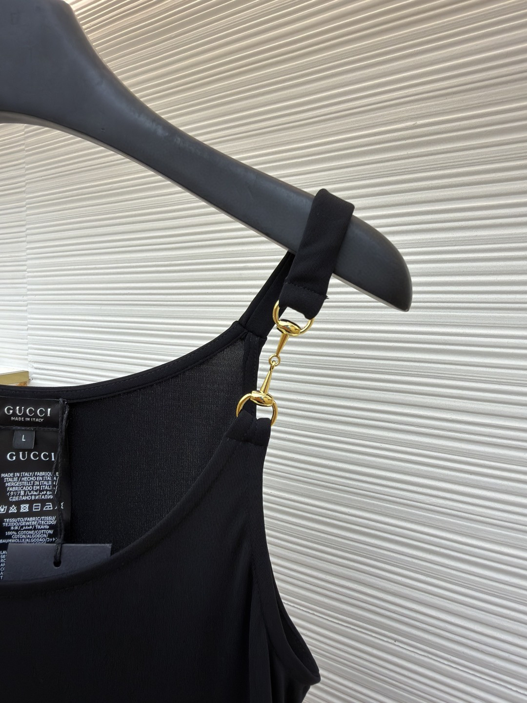 GUCCI 古驰 马衔扣肩带背心 吊带 夏季 白色 黑色 A0 872686-XUAPP-1000