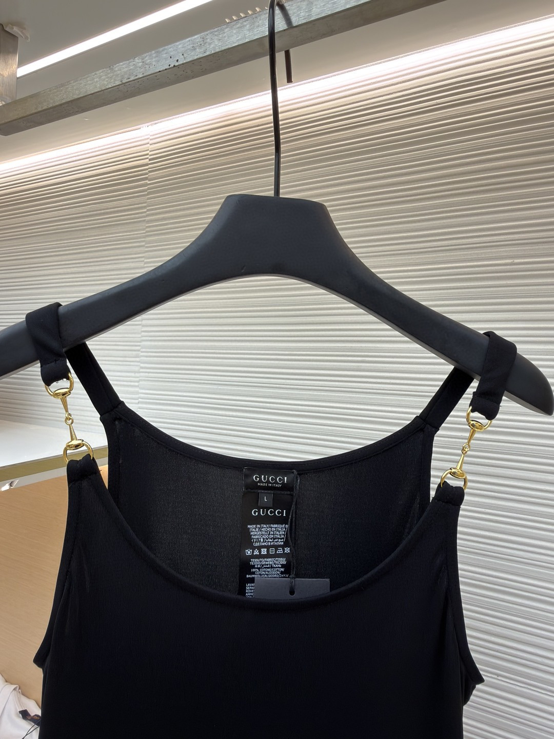 GUCCI 古驰 马衔扣肩带背心 吊带 夏季 白色 黑色 A0 872686-XUAPP-1000