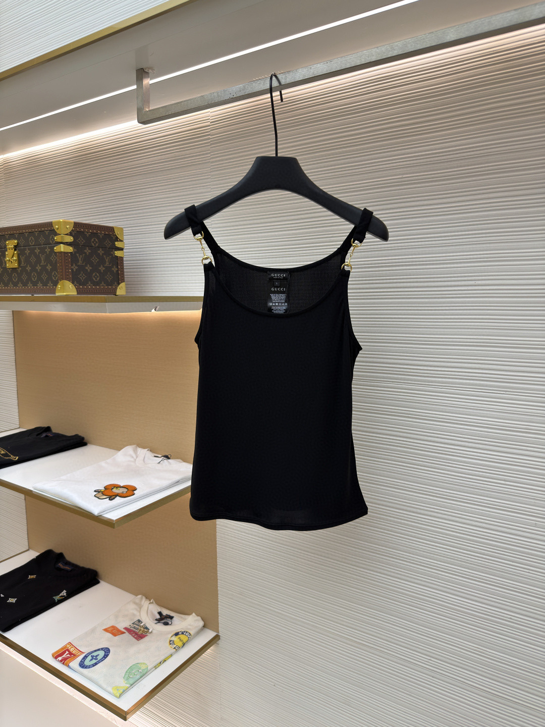 GUCCI 古驰 马衔扣肩带背心 吊带 夏季 白色 黑色 A0 872686-XUAPP-1000