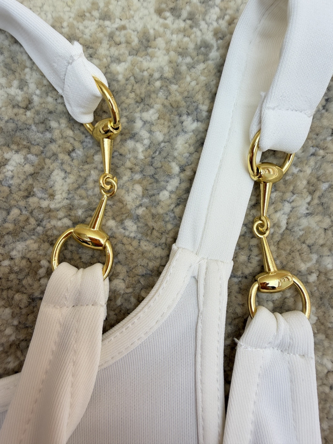 GUCCI 古驰 马衔扣肩带背心 吊带 夏季 白色 黑色 A0 872686-XUAPP-1000