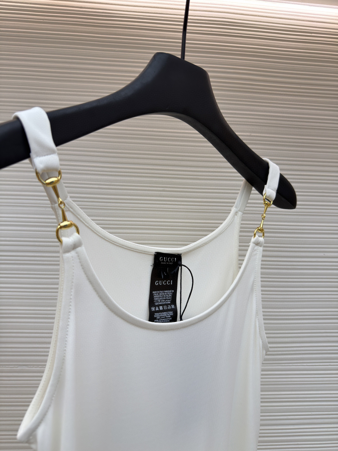 GUCCI 古驰 马衔扣肩带背心 吊带 夏季 白色 黑色 A0 872686-XUAPP-1000
