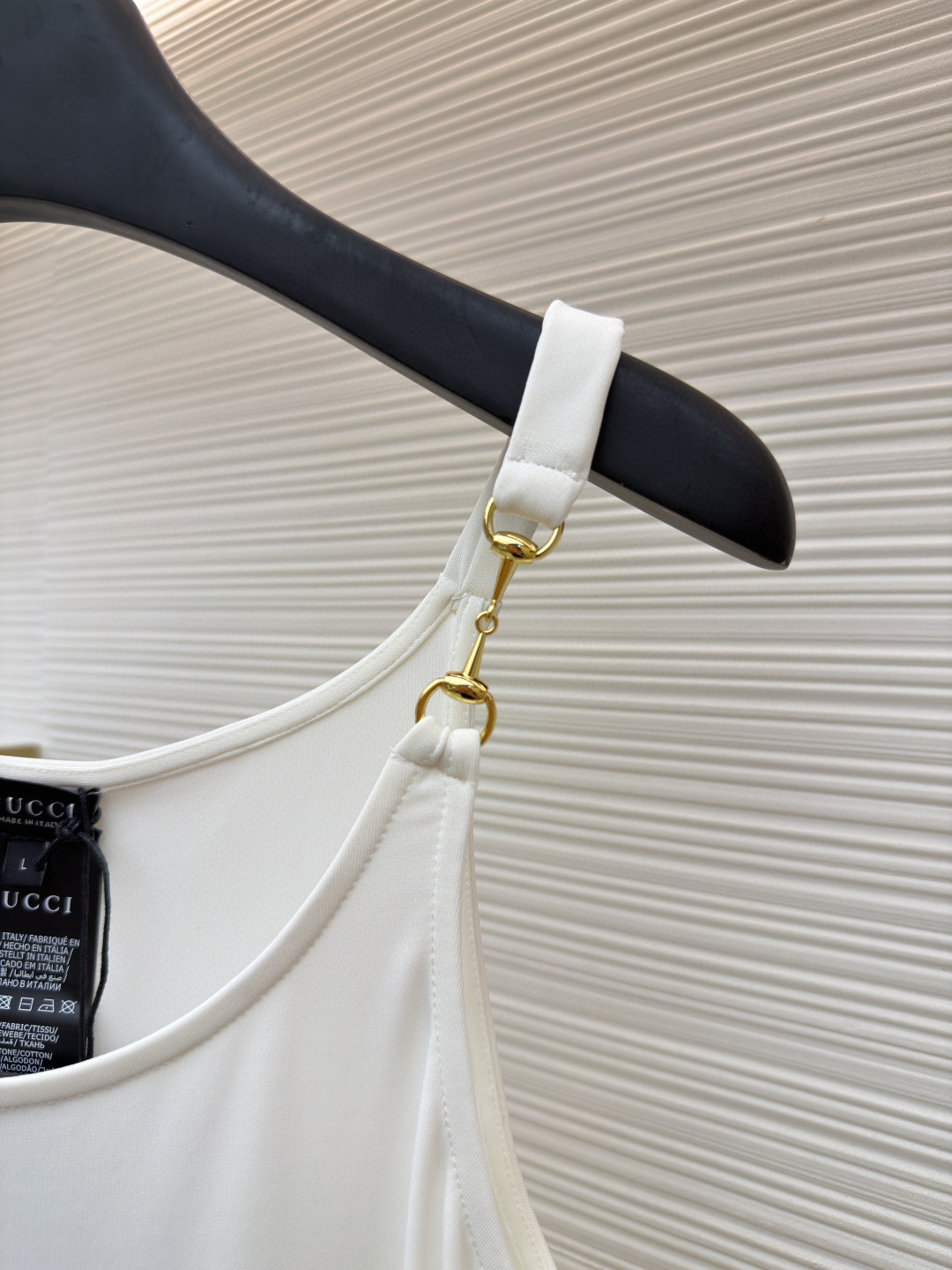 GUCCI 古驰 马衔扣肩带背心 吊带 夏季 白色 黑色 A0 872686-XUAPP-1000