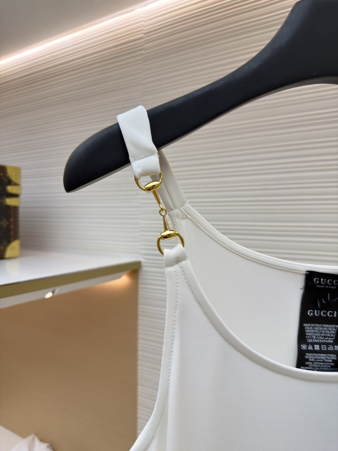 GUCCI 古驰 马衔扣肩带背心 吊带 夏季 白色 黑色 A0 872686-XUAPP-1000