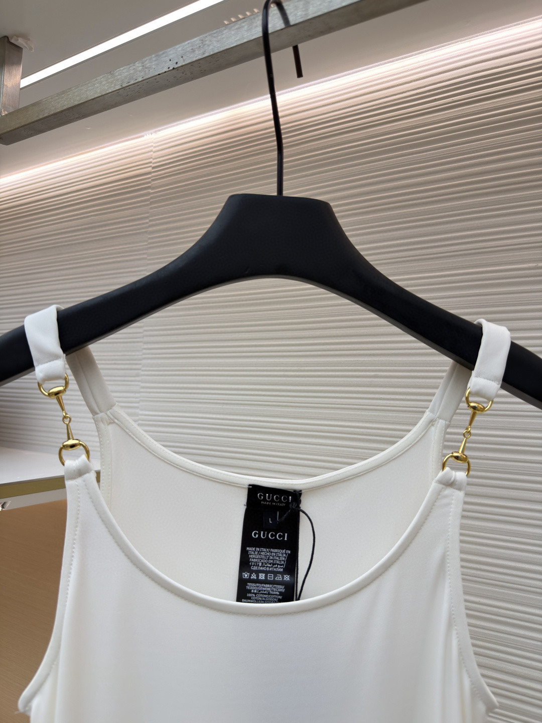 GUCCI 古驰 马衔扣肩带背心 吊带 夏季 白色 黑色 A0 872686-XUAPP-1000