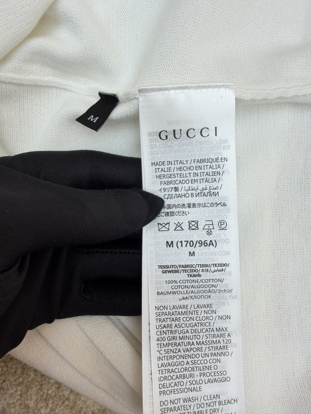 GUCCI 古驰 红绿条纹圆领针织短袖 T恤 夏季 白色 A7 875176-XKFPC-9043