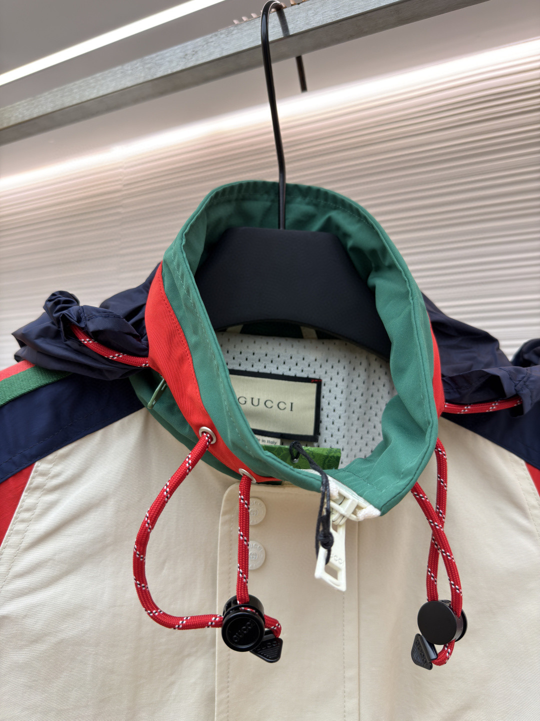 GUCCl 古驰 撞色拼接尼龙拉链夹克 外套 长袖 C0 747369 ZANYS 9791