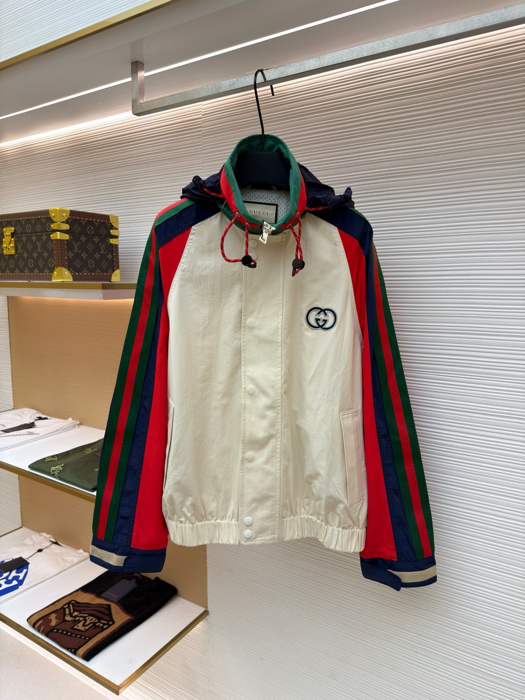 GUCCl 古驰 撞色拼接尼龙拉链夹克 外套 长袖 C0 747369 ZANYS 9791