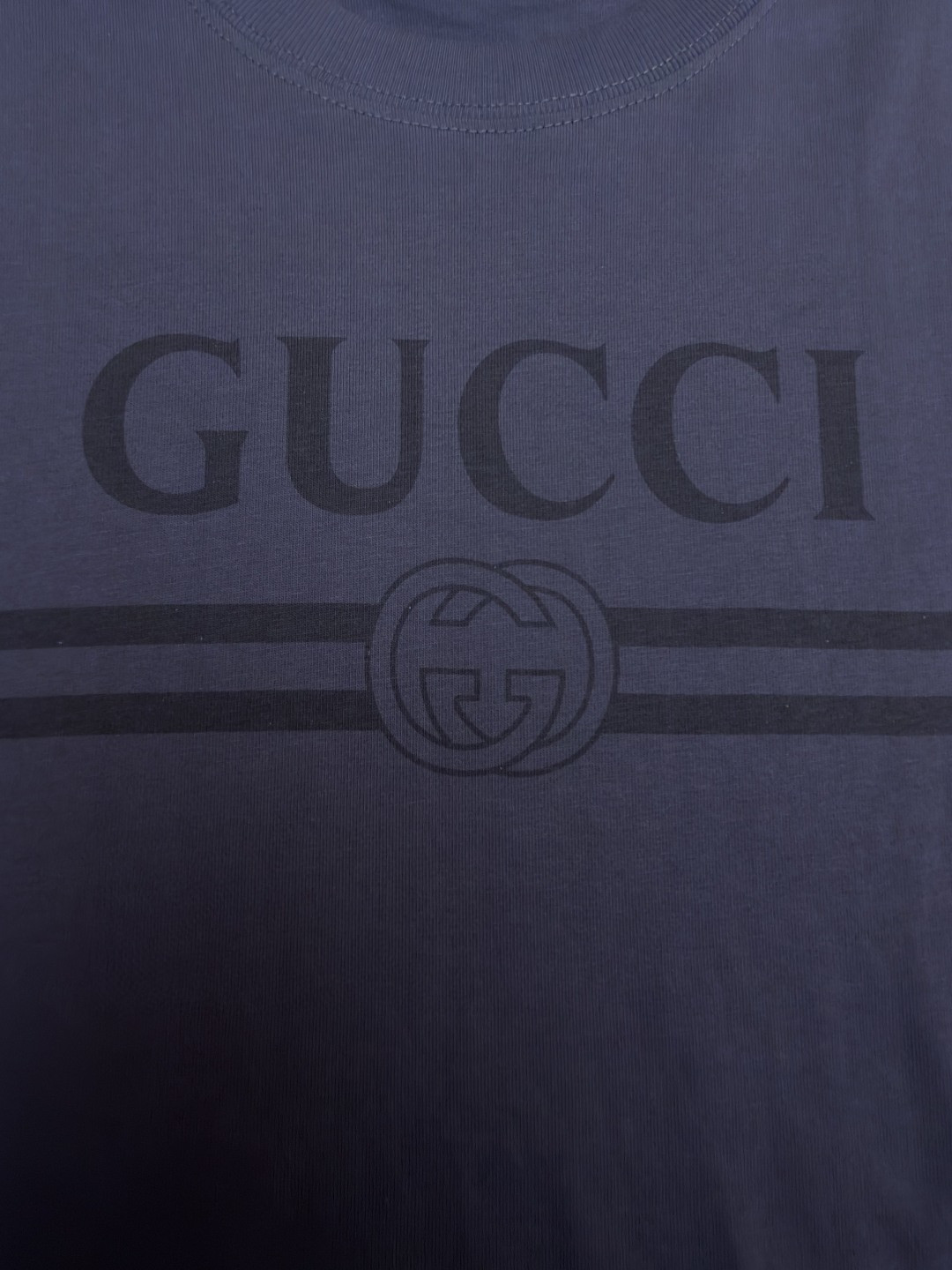 GUCCI 古驰 互扣织带圆领短袖T恤 夏季 深灰色 A0 864625-XJH02