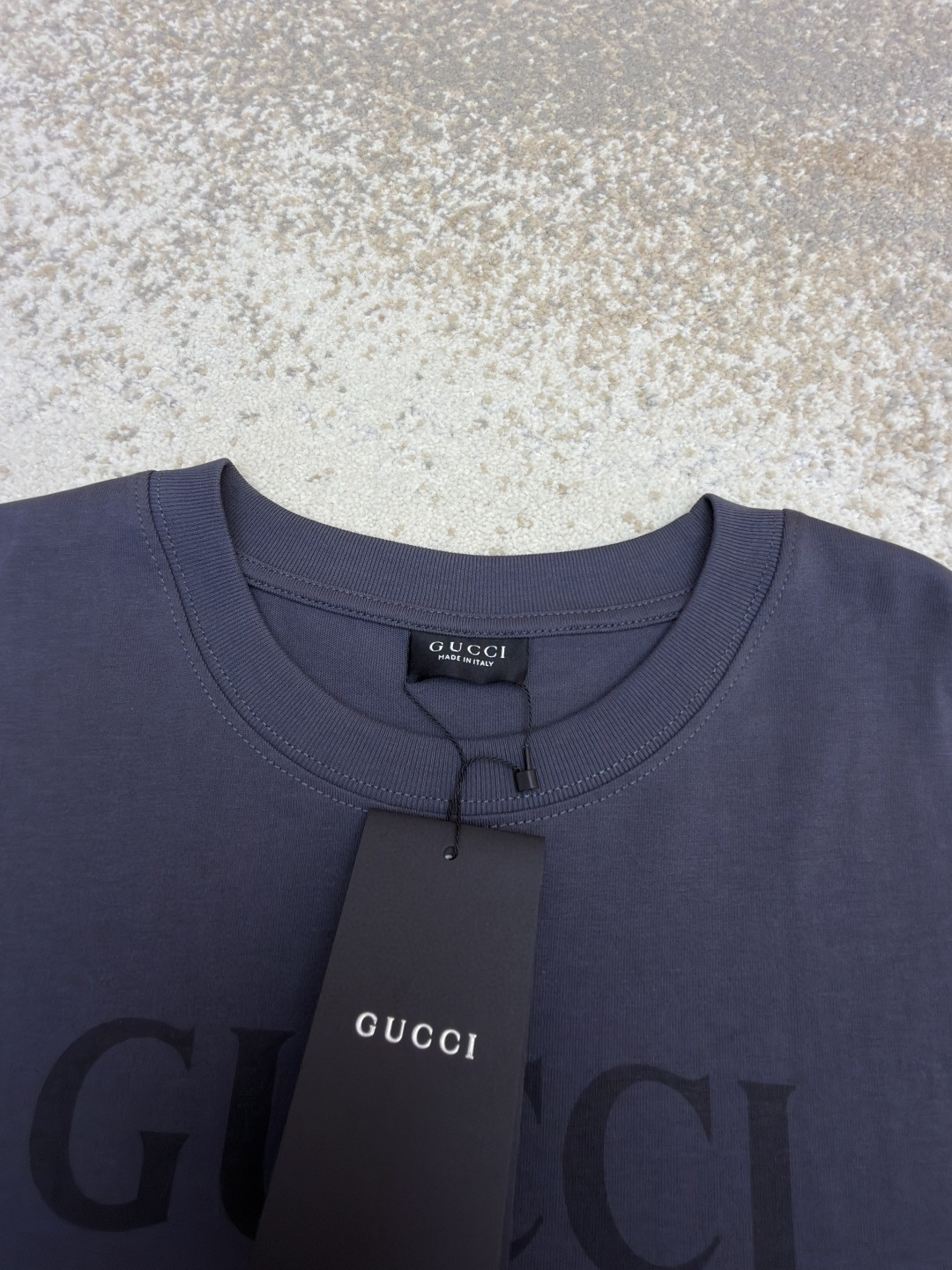 GUCCI 古驰 互扣织带圆领短袖T恤 夏季 深灰色 A0 864625-XJH02