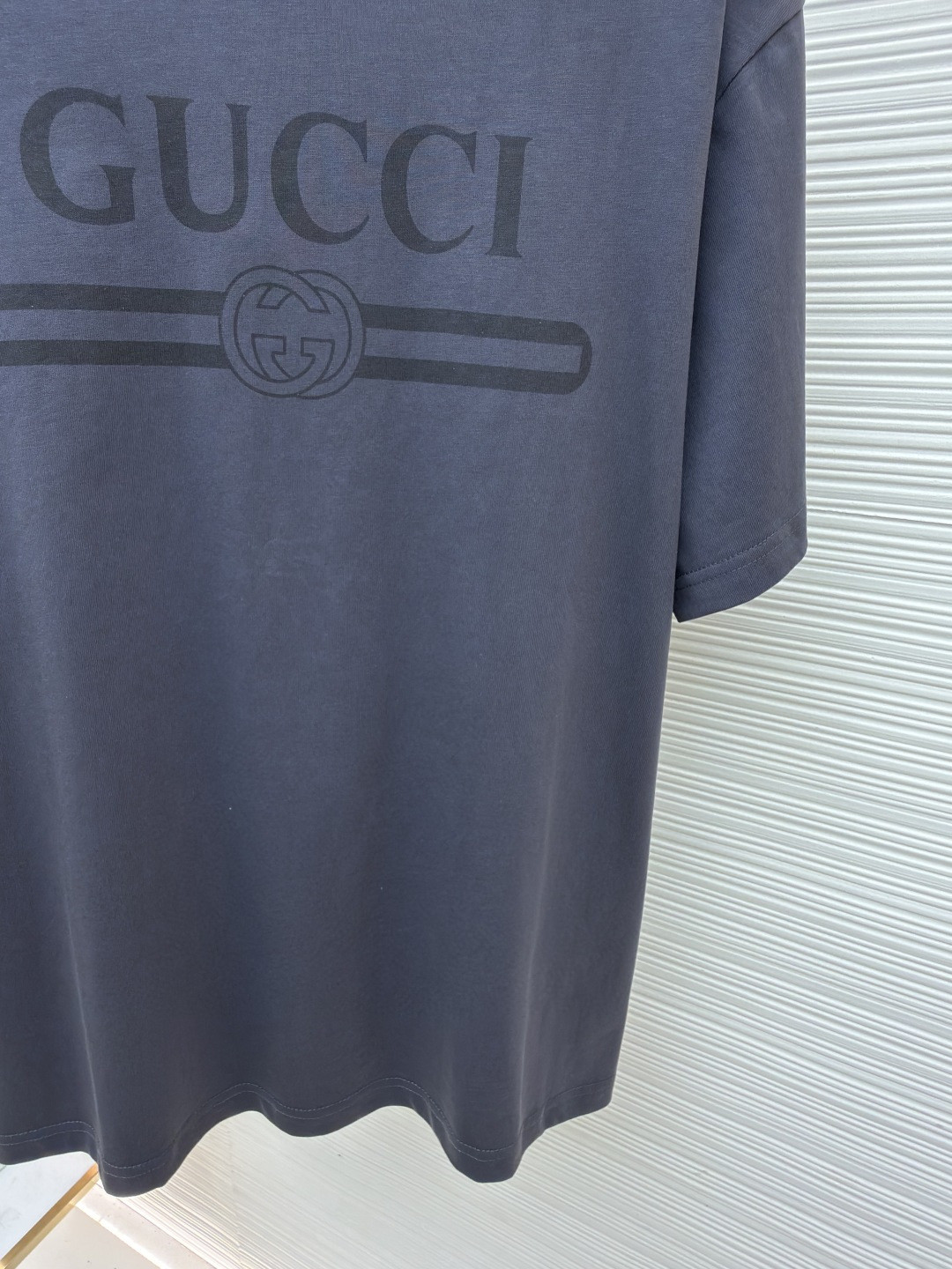 GUCCI 古驰 互扣织带圆领短袖T恤 夏季 深灰色 A0 864625-XJH02