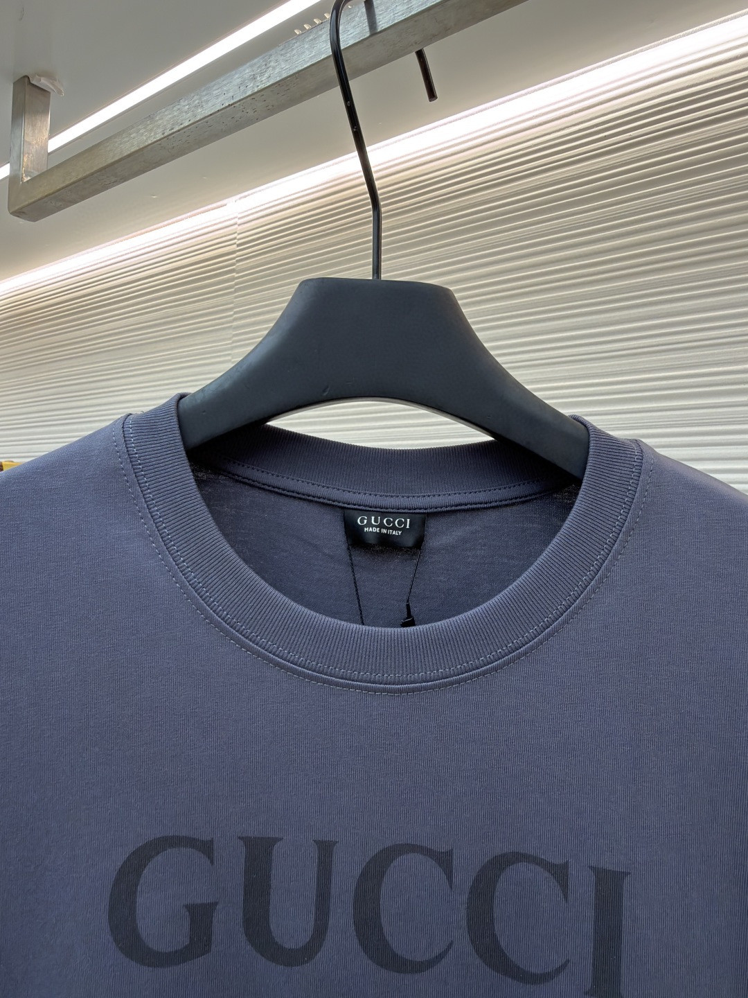 GUCCI 古驰 互扣织带圆领短袖T恤 夏季 深灰色 A0 864625-XJH02