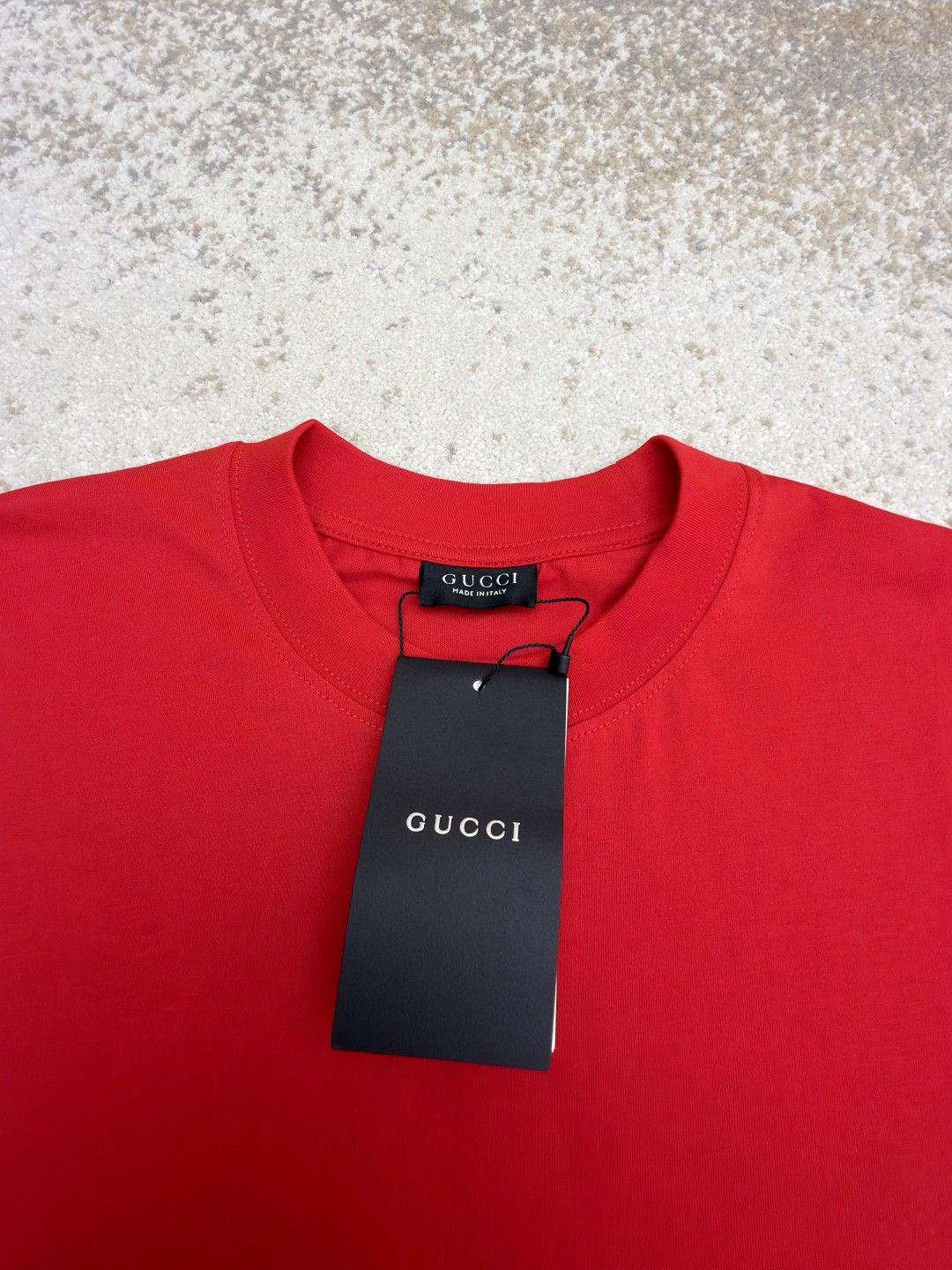 GUCCI 古驰 小绒G圆领短袖T恤 夏季 蓝色 红色 A0