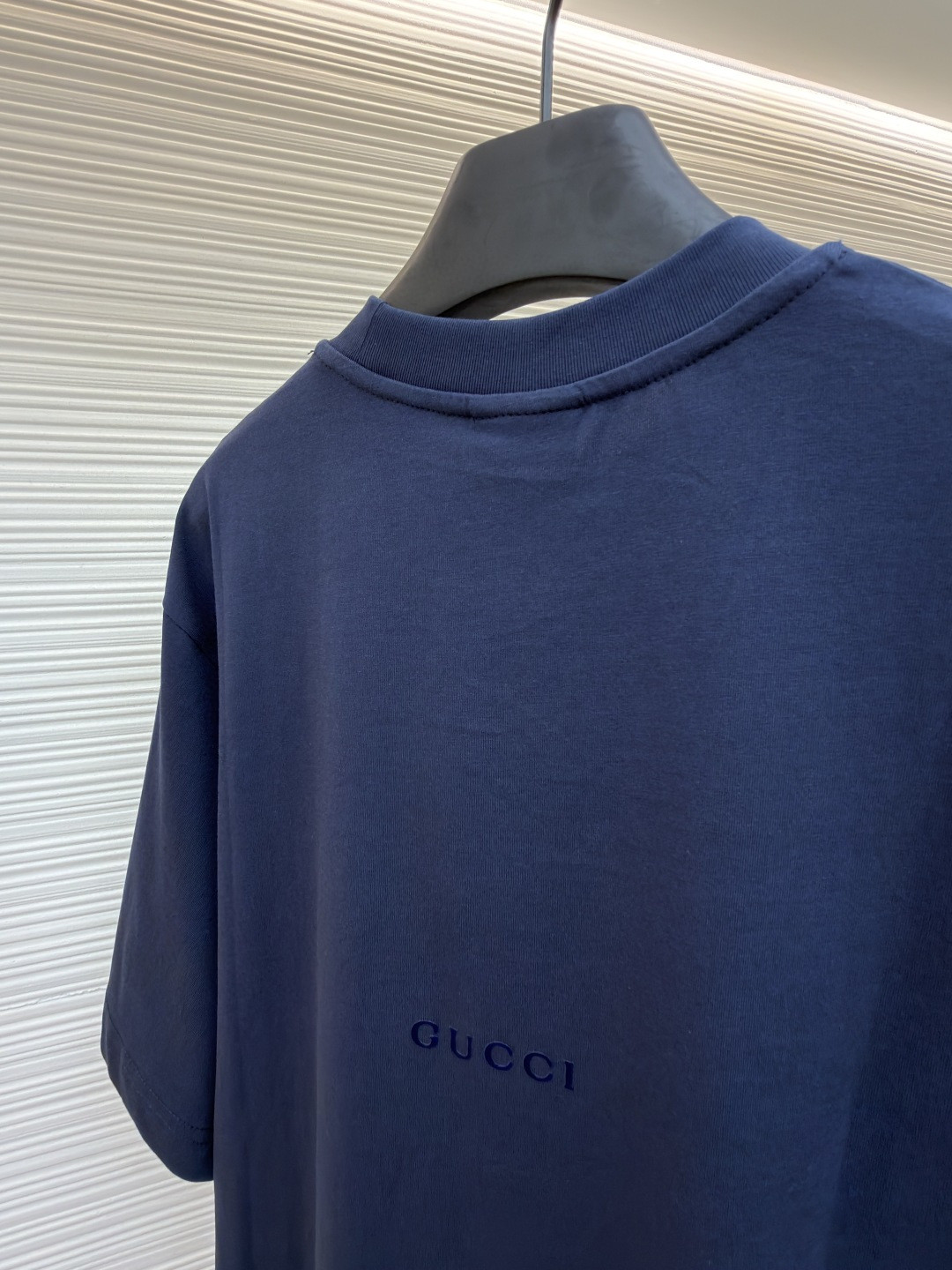 GUCCI 古驰 小绒G圆领短袖T恤 夏季 蓝色 红色 A0