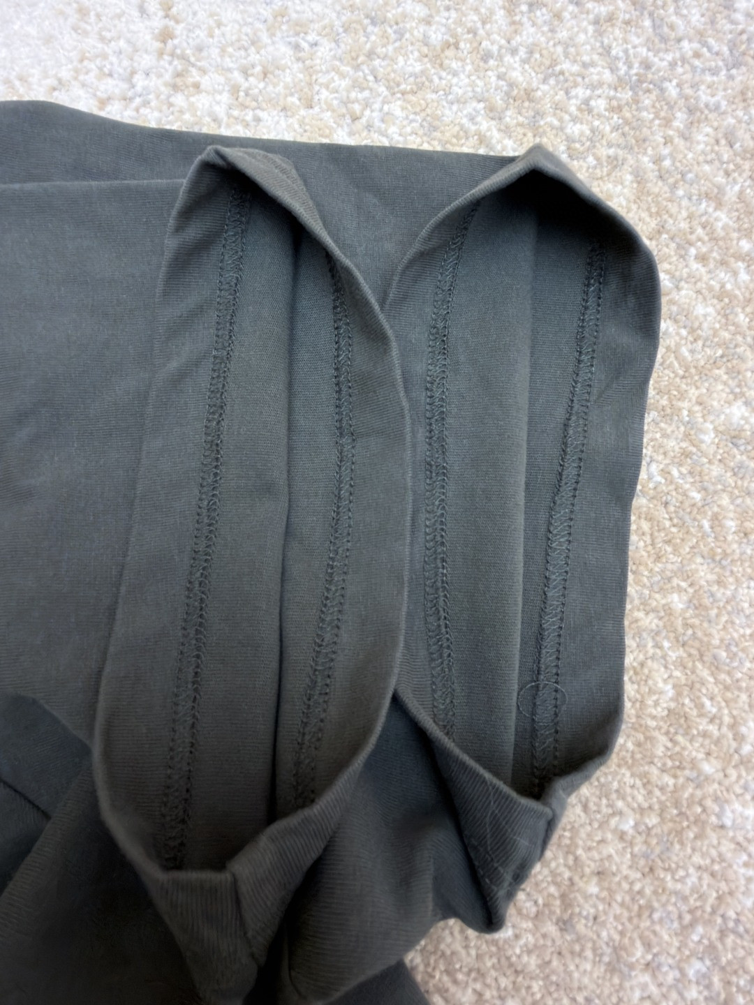 GUCCI 古驰 标识刺绣圆领短袖T恤 夏季 深灰色 绿色 A0 798115-XJG54-1168