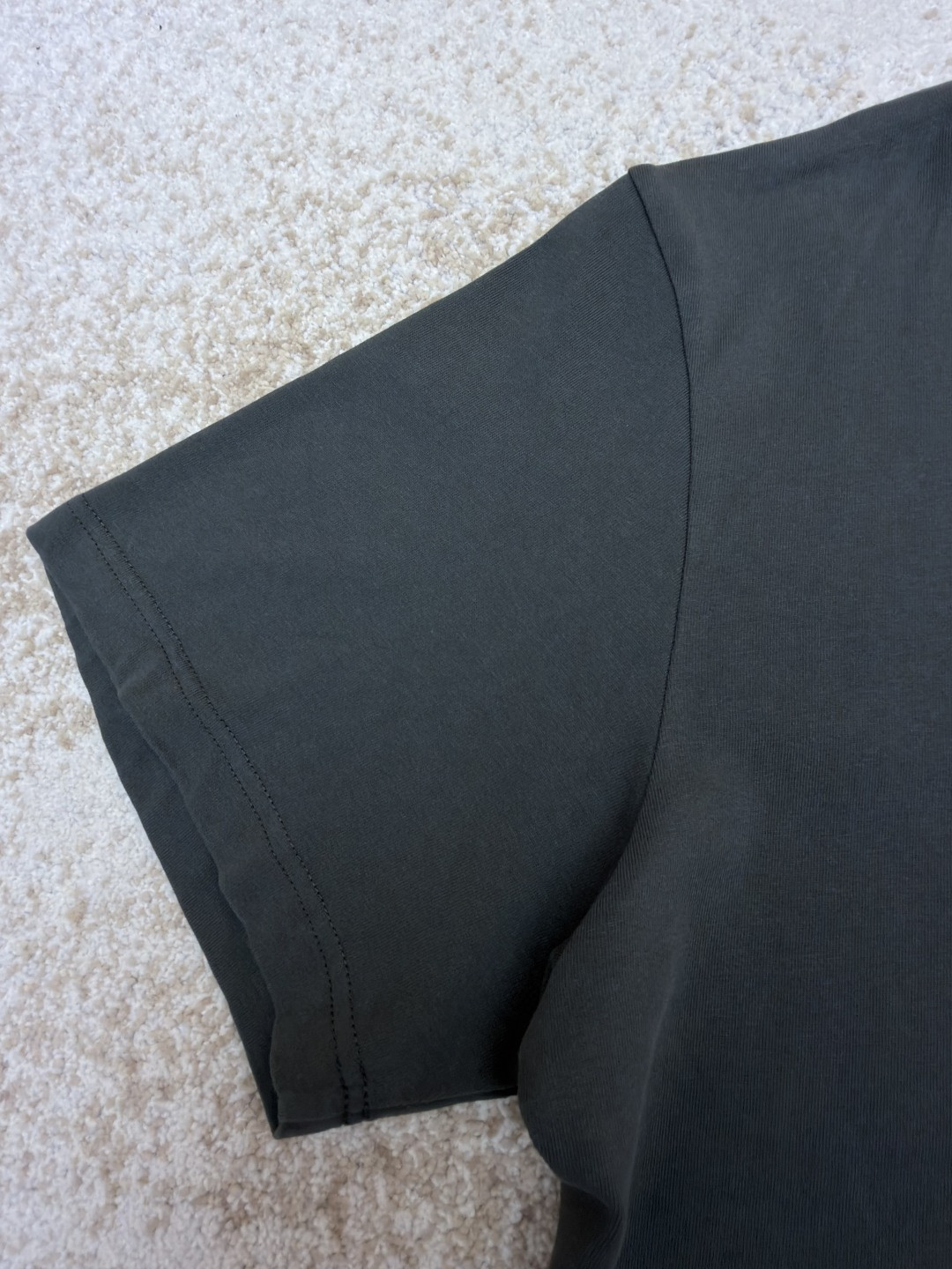 GUCCI 古驰 标识刺绣圆领短袖T恤 夏季 深灰色 绿色 A0 798115-XJG54-1168