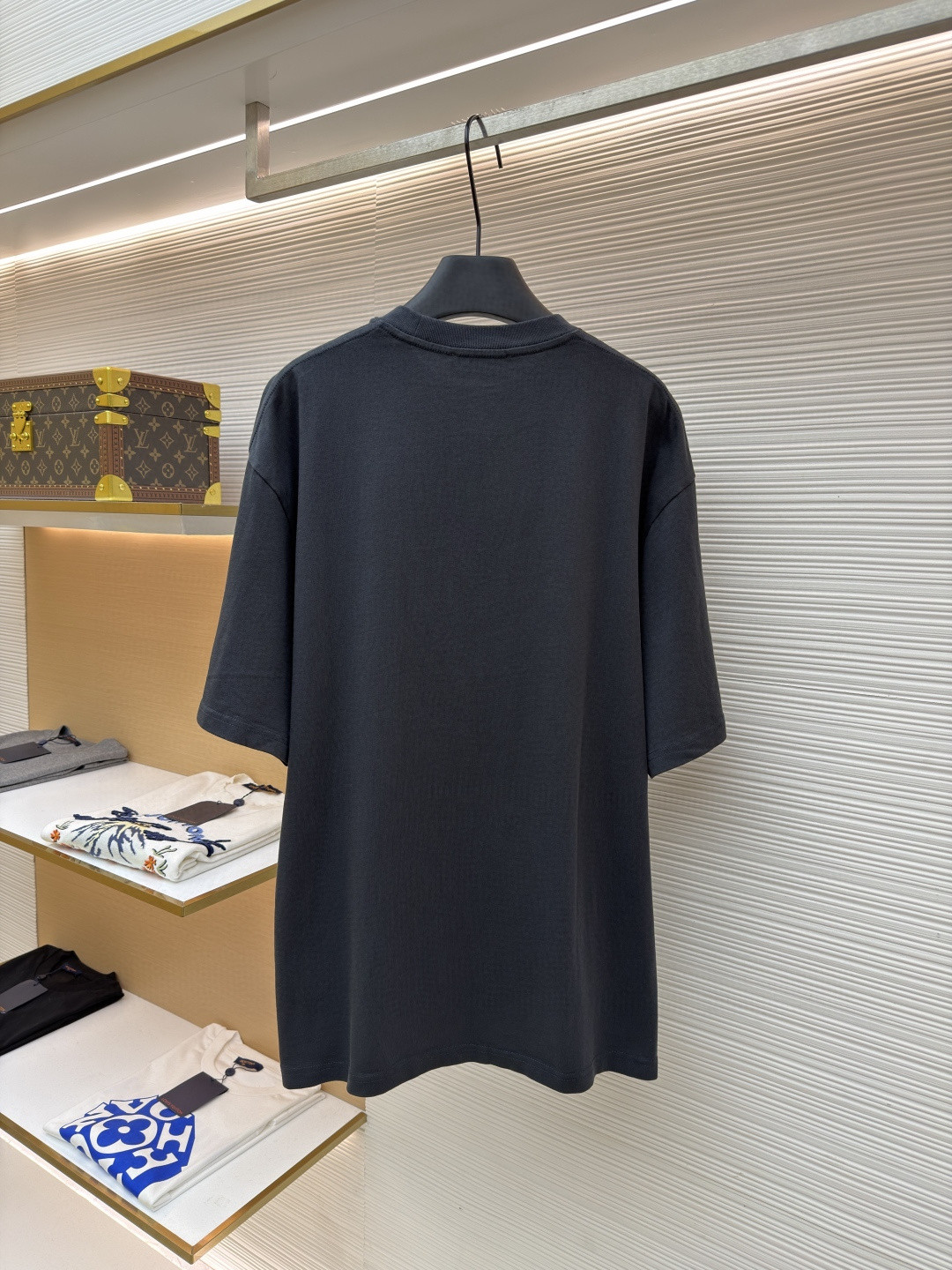 GUCCI 古驰 标识刺绣圆领短袖T恤 夏季 深灰色 绿色 A0 798115-XJG54-1168