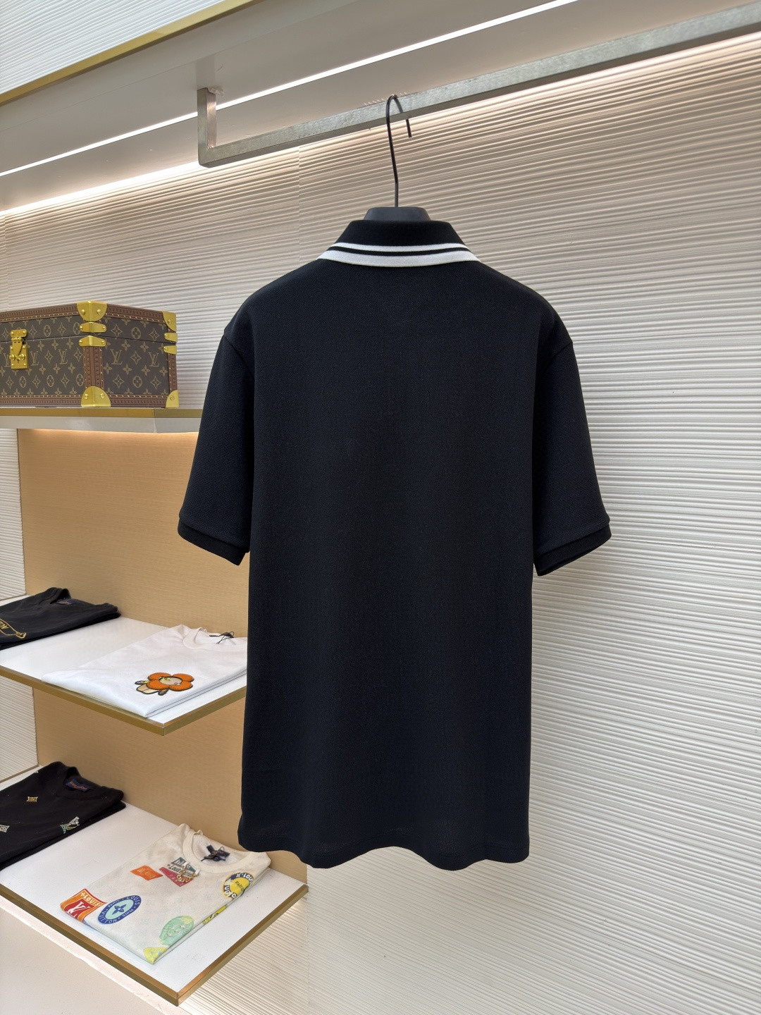 GUCCI 古驰 口袋双G针织POLO衫 T恤 夏季 短袖 蓝色 黑色 A2 795174XJG164003
