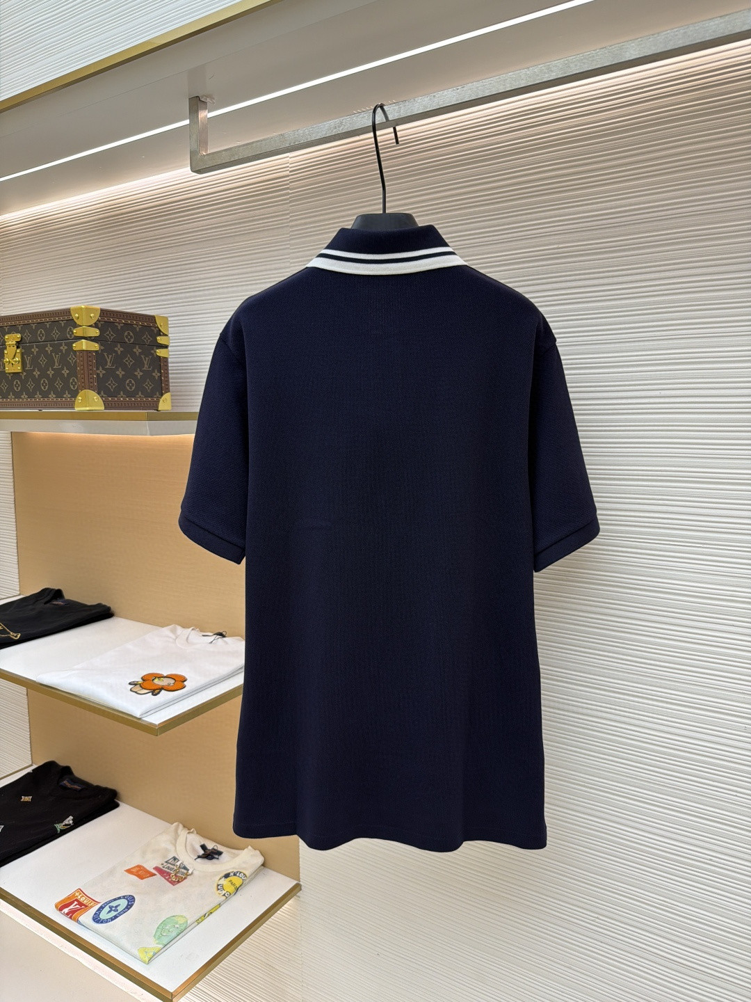 GUCCI 古驰 口袋双G针织POLO衫 T恤 夏季 短袖 蓝色 黑色 A2 795174XJG164003