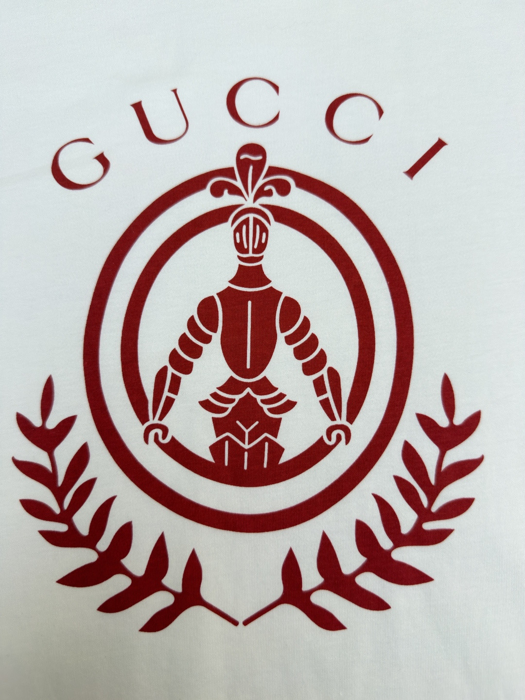 GUCCI 古驰 红盔甲圆领短袖 T恤 夏款 白色 A0 865015XJH1Q