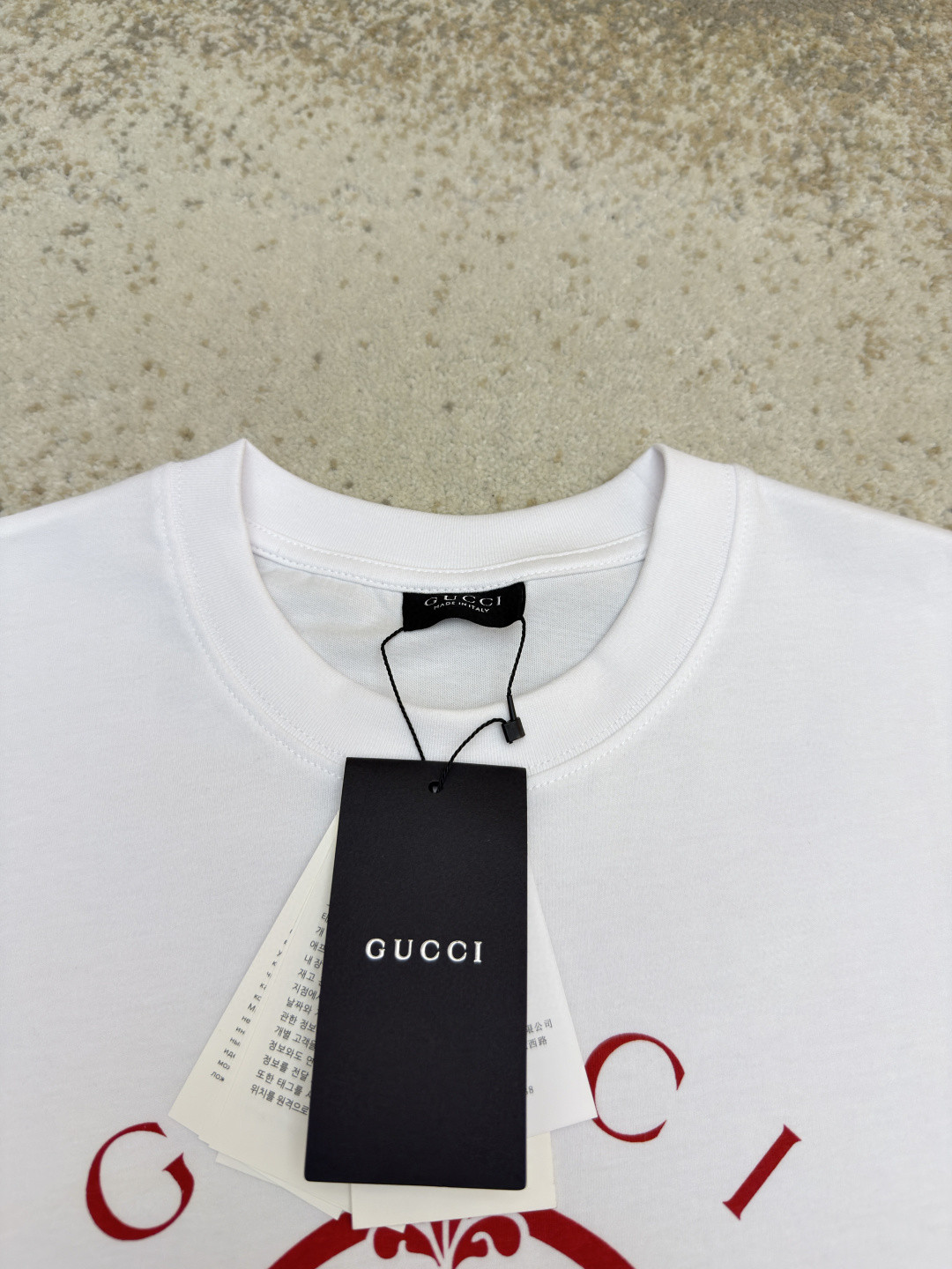 GUCCI 古驰 红盔甲圆领短袖 T恤 夏款 白色 A0 865015XJH1Q