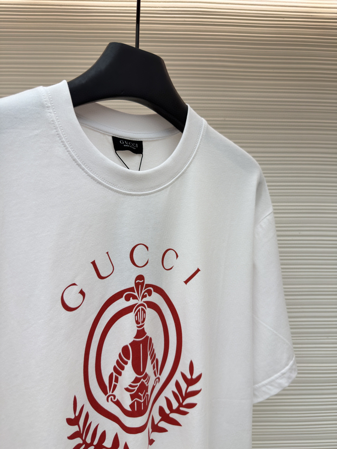 GUCCI 古驰 红盔甲圆领短袖 T恤 夏款 白色 A0 865015XJH1Q