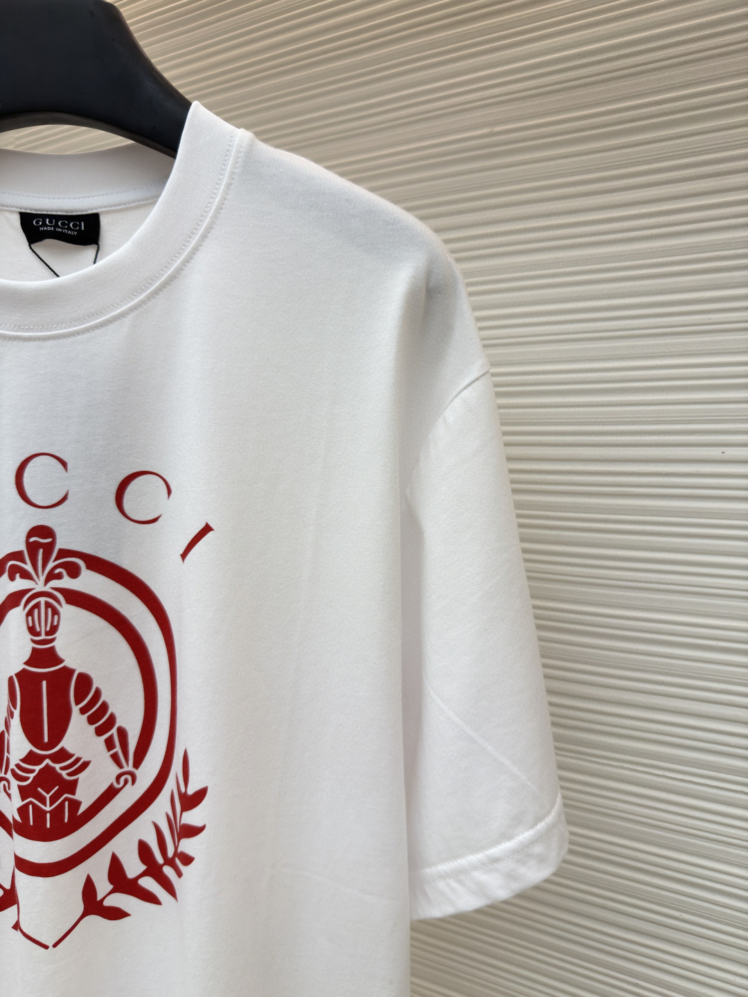 GUCCI 古驰 红盔甲圆领短袖 T恤 夏款 白色 A0 865015XJH1Q