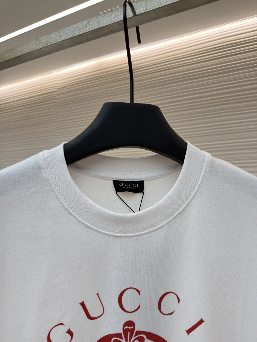 GUCCI 古驰 红盔甲圆领短袖 T恤 夏款 白色 A0 865015XJH1Q