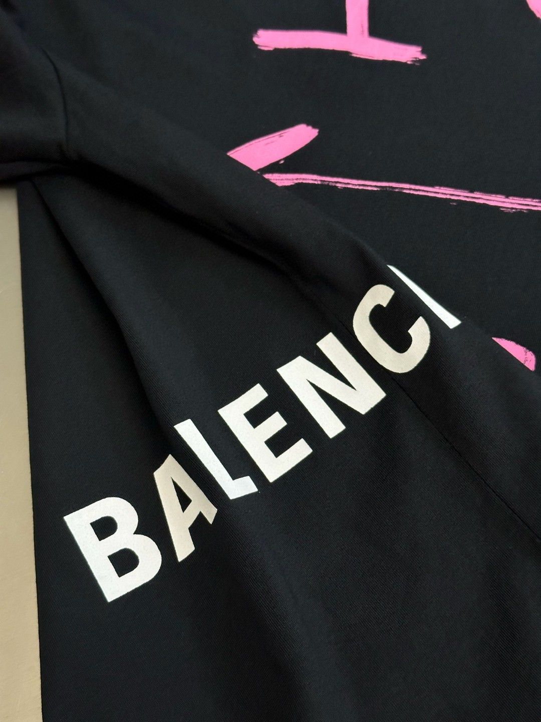 Balenciaga 巴黎世家 七夕箭头印花圆领短袖 T恤 圆领 夏季 黑色 A0