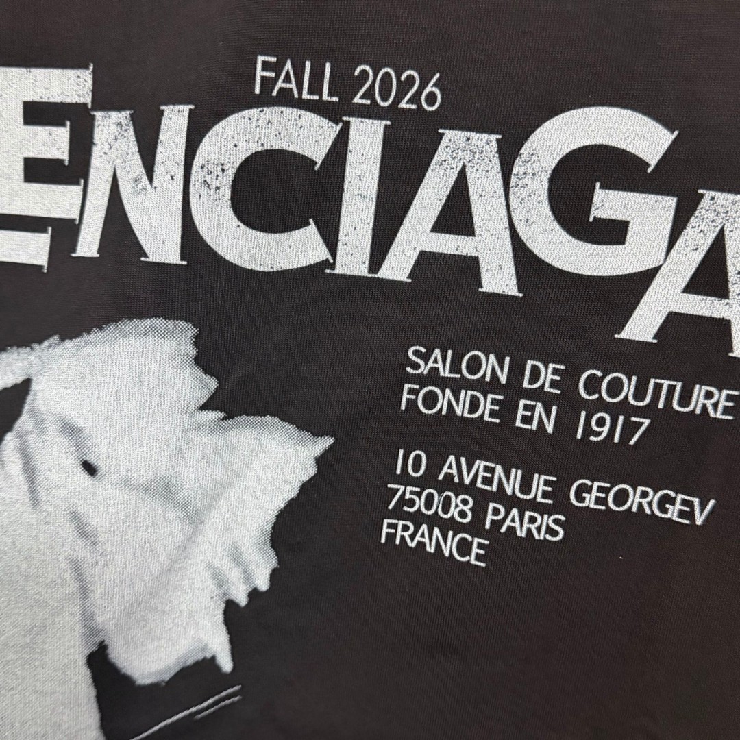 Balenciaga 巴黎世家 人像印花圆领短袖 T恤 圆领 夏季 黑色 紫色 A0 871733TUVO55100