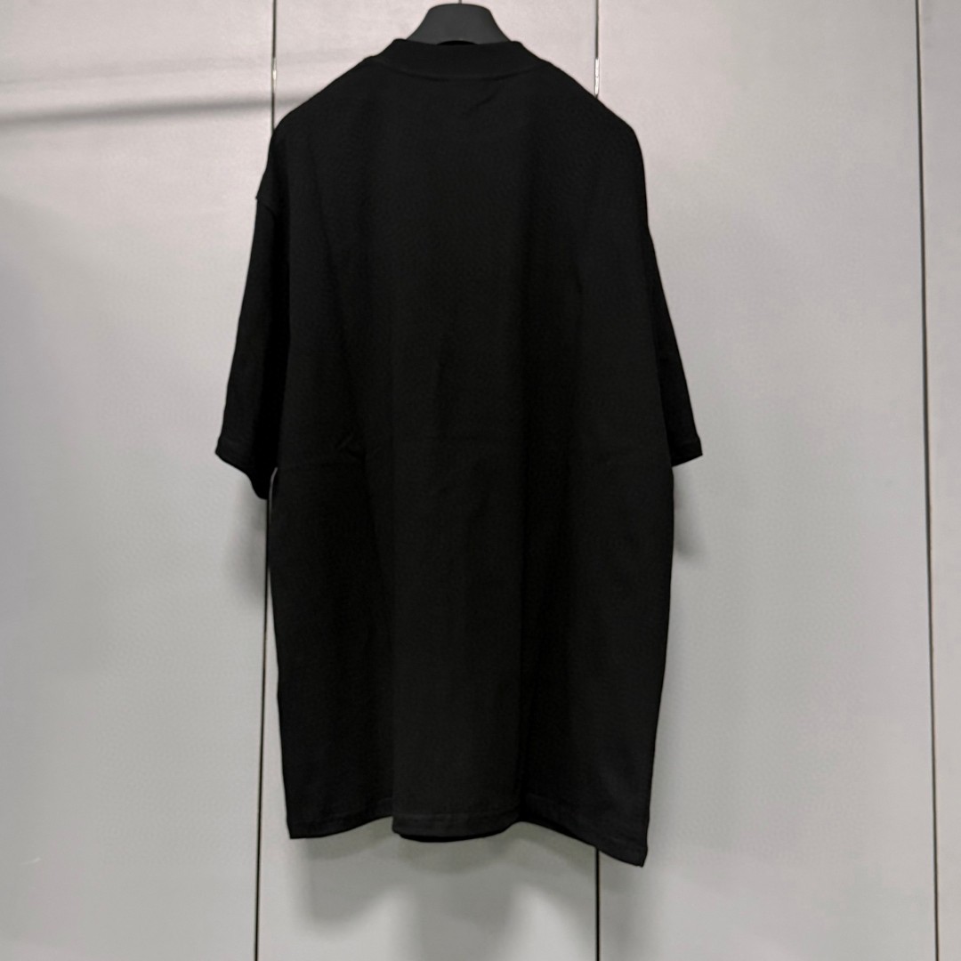 Balenciaga 巴黎世家 人像印花圆领短袖 T恤 圆领 夏季 黑色 紫色 A0 871733TUVO55100