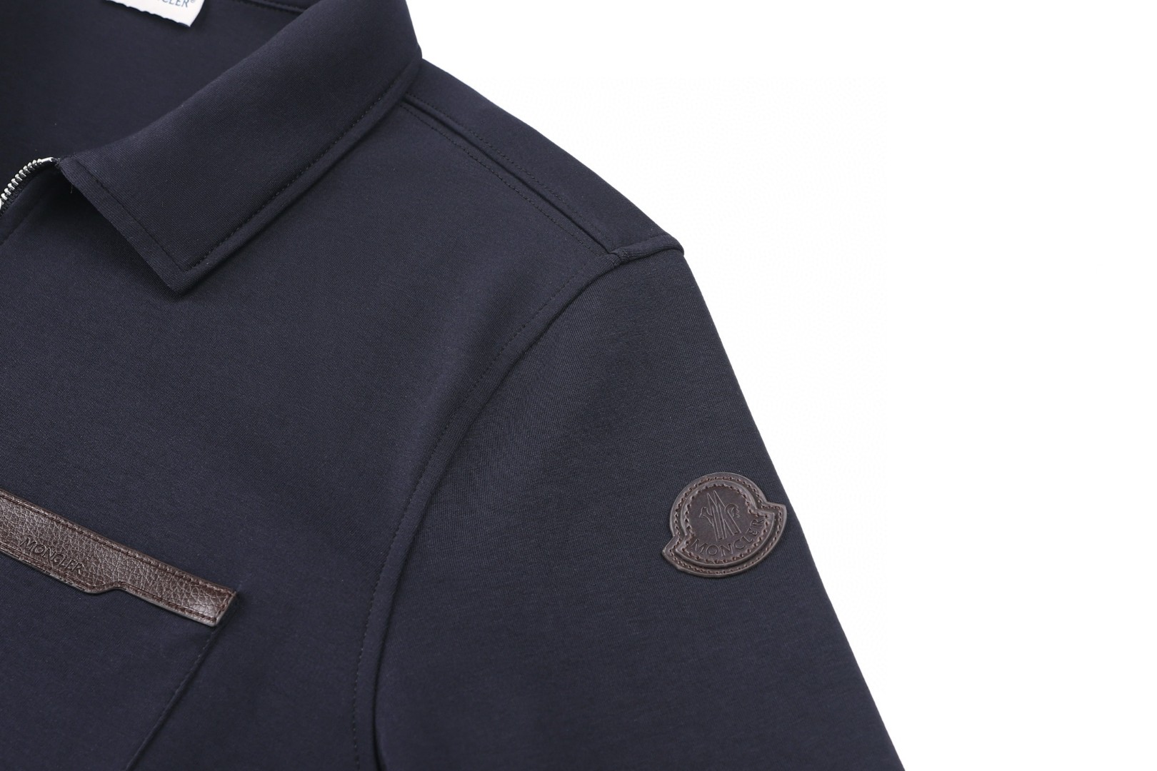 Moncler 蒙口 皮革标识半拉链卫衣 秋冬 外套 蓝色 B0 L10918G0002589B5F779