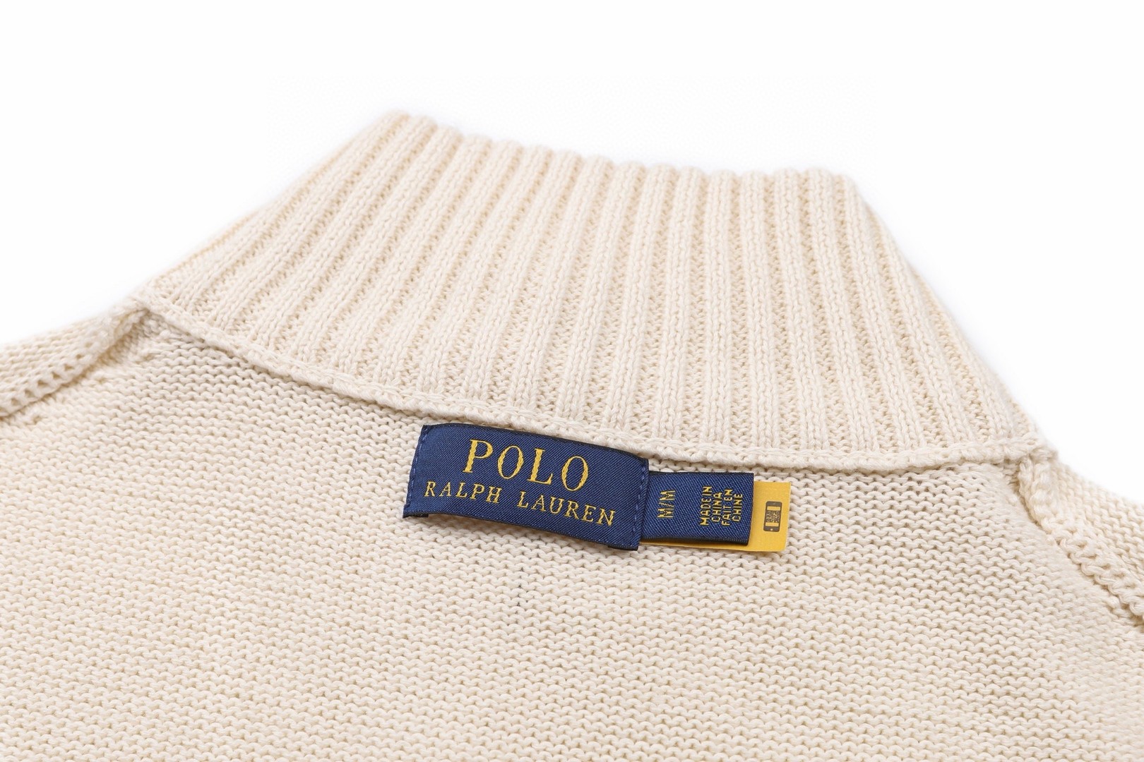 Ralph Lauren 拉夫劳伦 刺绣半拉链立领毛衣 针织衫 外套 长袖 杏色 灰色 藏蓝色 B0 710859939-011