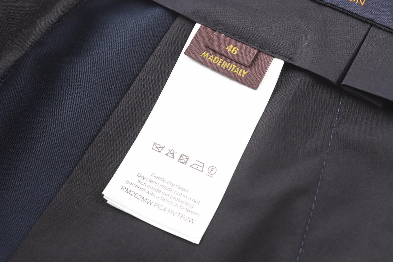 LOUIS VUITTON 路易威登 皮革标识丝绵绉绸休闲裤 长裤 裤子 灰绿色 杏色 蓝色 B5 