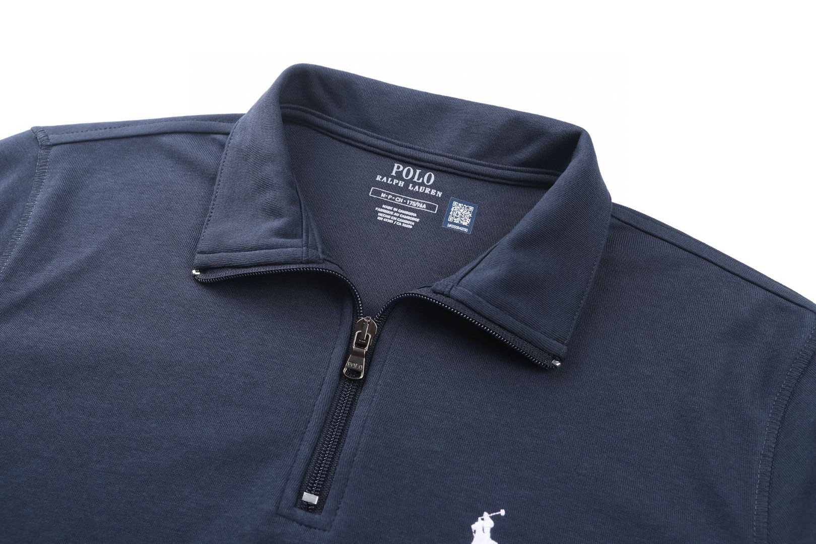 Ralph Lauren 拉夫劳伦 刺绣半拉链立领卫衣 外套 长袖 藏蓝色 B0 