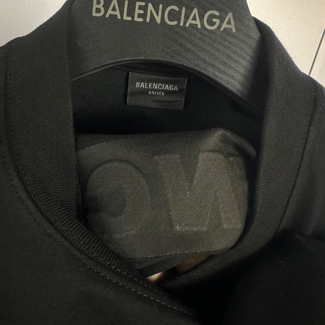 Balenciaga 巴黎世家 经典字母logo圆领短袖 上衣 T恤 夏季 白色 黑色 A0