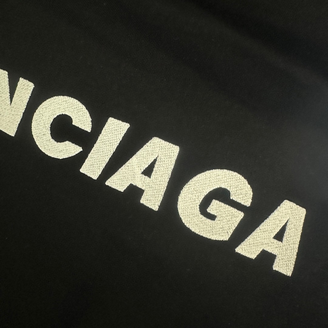 Balenciaga 巴黎世家 经典字母logo圆领短袖 上衣 T恤 夏季 白色 黑色 A0