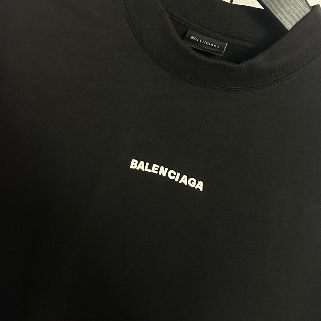Balenciaga 巴黎世家 经典字母logo圆领短袖 上衣 T恤 夏季 白色 黑色 A0